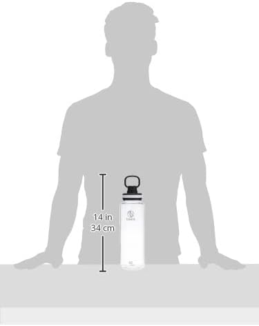 Takeya Tritan Water Bottle with Spout Lid - Durable Dishwasher-Simple, Modern & Reusable Water Bottle with Leak-Proof Lid - 40 oz, Clear (Pack of 4)
