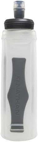 Nathan Soft Flask with Bite Top, Collapsible Running Water Bottle for Hydration, Flexible Soft Flask, 14 oz
