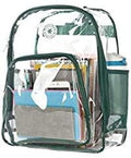 K-Cliffs Large Transparent Backpack Clear Heavy Duty School Bag Durable Student Bookbag See Through Vinyl Daypack Workbag