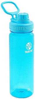 Takeya Tritan Sport Water Bottle with Spout Lid - BPA-Free & Dishwasher-Safe Water Bottle - Reusable Bottle with Lid Handle - Simple Leak-Proof Water Bottle - 24 oz, Breezy Blue