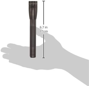 MagLite Mini LED 2-Cell AA Flashlight – High-Powered Compact LED Light with Multi-Mode Function, Water-Resistant Aluminum Build, Adjustable Beam, Includes Batteries & Holster – Black
