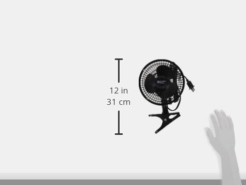 Comfort Zone 6-Inch Corded Clip-On Personal Fan – 2-Speed Quiet Desk Fan with 360° Rotation, Fully Adjustable Tilt & Secure Strong Clamp – Mini Air Circulator for Desks, Bedside & Office