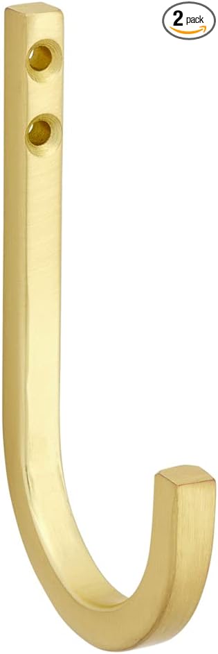 National Hardware N337-905 Reed Multi-Purpose Hook, 4", Brushed Gold