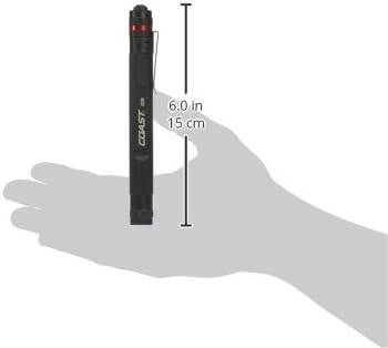 Coast G20 Inspection Beam LED Penlight with Adjustable Pocket Clip and Consistent Edge-to-Edge Brightness, Black, Pack of 6