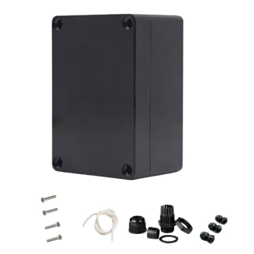 Project Box for Electronics - 2PCS Electrical Enclosure, Junction Box ABS Plastic Dustproof Waterproof IP65, with 8 PCS M16 Cable Glands Black (3.94x2.68x1.97 inch(100x 68 x50 mm)