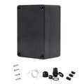 Project Box for Electronics -Electrical Enclosure, Junction Box ABS Plastic Dustproof Waterproof IP65, with 4 PCS M16 Cable Glands Black (7.87 x4.72 x2.95 inch (200x120x75 mm))