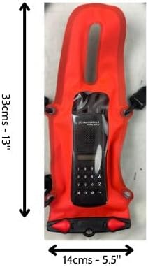 Aquapac Heavy Duty Extreme IPX8 Pro VHF Waterproof Case, Comes With Adjustable 3 Way Harness, 5 Year Warranty, Professional Use, Floats