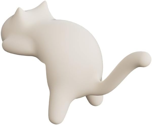 Cat Desk Hook for Kids - Damage-Free No Drill Desk Side Hook, 5KG Load Capacity ABS Backpack Hanger, Adhesive Included Multi-Purpose Organizer for Student School Desk/Home Office
