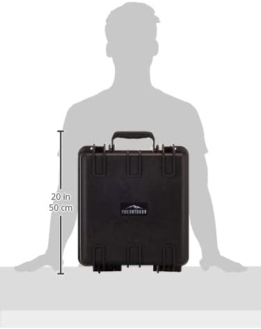 Pure Outdoor by Monoprice Weatherproof Hard Case with Customizable Foam, Shockproof, Lightweight, 8 x 7 x 6 in