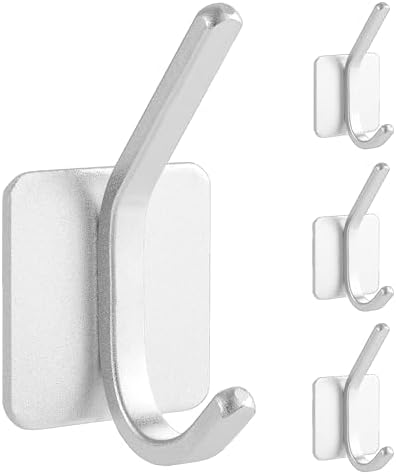 Paoli Heavy Duty Self Adhesive Hooks - Sturdy self Adhesive Hooks for Home, School and Office Easy to fit and Remove,with a Maximum Load Capacity of 30lb (4 PC).