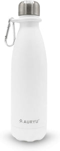 Best in Class Triple-Walled Insulated Stainless Steel Water Bottle, Keeps your Drinks Cold for up to 24 Hours and Hot for up to 12 Hours, Leak Proof, Make a Difference in the World, White, 17oz