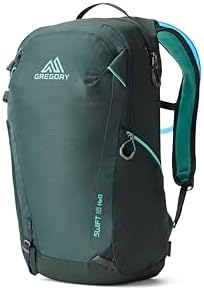Gregory Swift 16L H2O Women's Day Hiking Backpack, Breathable Foam Backpanel, 2L Water Reservoir Included, One Size Fits All, Emerald Frost