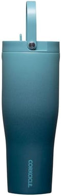Corkcicle Go Cup XL - Leak-Proof Travel Tumbler - Triple Insulated Stainless Steel Water Bottle - Easy-Carry Handle - Summer Drinkware Gift - Keeps Drinks Ice Cold - 30 oz - Twilight