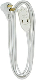 Woods Slimline Extension Cord - 16/3 Indoor Flat Plug with Right Angled Design - 3 Polarized Outlets - PVC Jacket - Space Saving - Neutral White - 16 Gauge - 3 Feet,(Pack of 12)