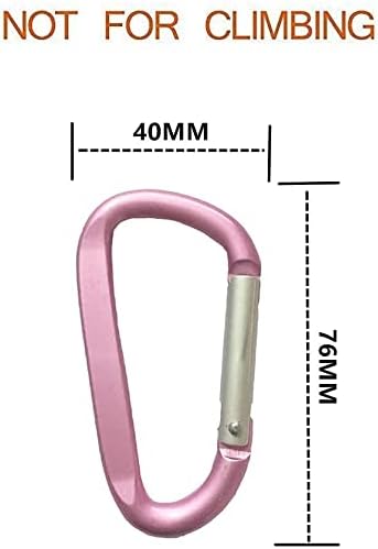 LESHIRY Large Carabiners Keychain 3" Aluminum D Shape Premium Durable D-Ring Carabiner Clip Hook Camping Accessories Snap Link Key Chain Durable Improved Design
