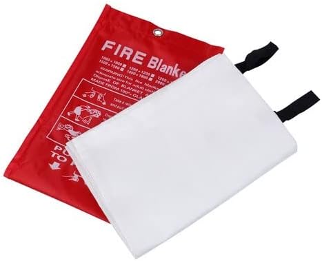 ISOP Fire Blanket 47 * 70 inches – Fire Retardant Blanket – Heavy Duty Emergency Fireproof Blankets – A-Grade Survival – Fire Suppressant Cover Sheet – First Aid Rescue Cover - Emergency Wrap For Home