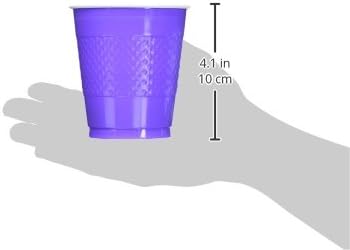 Premium New Purple Plastic Cups - 12 oz (20 Pack) - Bold, Vibrant Color for Parties, Weddings & Events
