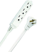 Woods Slimline Angled Flat Plug Extension Cord; Space Saving Flat Design; 3 Grounded Outlets; 13-Foot; 13 Amps; 1625 Watts; 125 Volts; UL Listed; 2232 (Pack of 6)