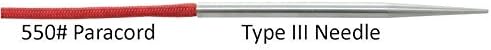 550 Type III Tapered Tip Paracord FID, Lacing, Stitching Needles by Jig Pro Shop (2 Pack 3 1/2" Stainless Steel w/ 1 3/4" Extensions)