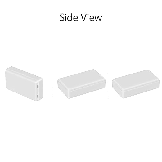 LeMotech Project Box 10 Pieces ABS Plastic Electrical Project Case Small Junction Box for Electronics White 2.76 x 1.65 x 0.70 inch (70 x 42 x 18 mm)