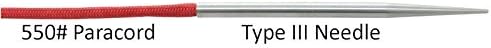 550 Type III Tapered Tip Paracord FID, Lacing, Stitching Needles by Jig Pro Shop (4 Pack 3 1/2" Stainless Steel w/ 1 3/4" Extensions)