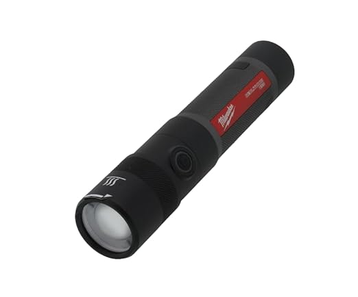 Milwaukee Rechargeable 1100 Lumen LED Flashlight, Battery Powered, Twist Focus