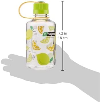 Nalgene Sustain Tritan BPA-Free Water Bottle Made with Material Derived from 50% Plastic Waste (Using ISCC Certified Mass Balance), 16 OZ, Narrow Mouth, Lemon