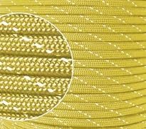 2 Pcs 200ft Paracord Rope, Reflective III Parachute Cord 7 Strand Core 550lb, 400ft Yellow - High Visibility Abrasion Resistant Easy to Tie, Multi-Purpose Rope for Camping Survival DIY