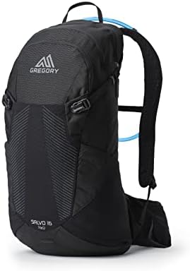 Gregory Salvo 16L H2O Unisex Day Hiking/Backpacking Hydration/Mountain Biking Backpack, 3L Water Reservoir/Bladder Included, One Size Fits All, Ozone Black