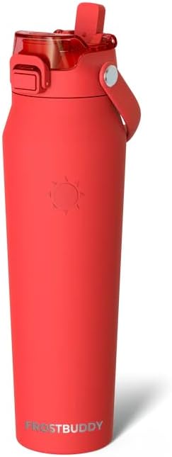 Frost Buddy 32oz Insulated Water Bottle with Straw & Chug Lid | Leak-Proof Stainless Steel | 24-Hours Cold | Sweat-Proof, Cup Holder Friendly | Ideal for Gym, Travel, Sports & Everyday Hydration