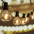 Outdoor String Lights 20FT - LED Waterproof Patio Lights G40 Globe Bulbs Shatterproof, Connectable Hanging Outdoor Lights for Outside Indoor Garden Backyard Deck Porch Party Decor