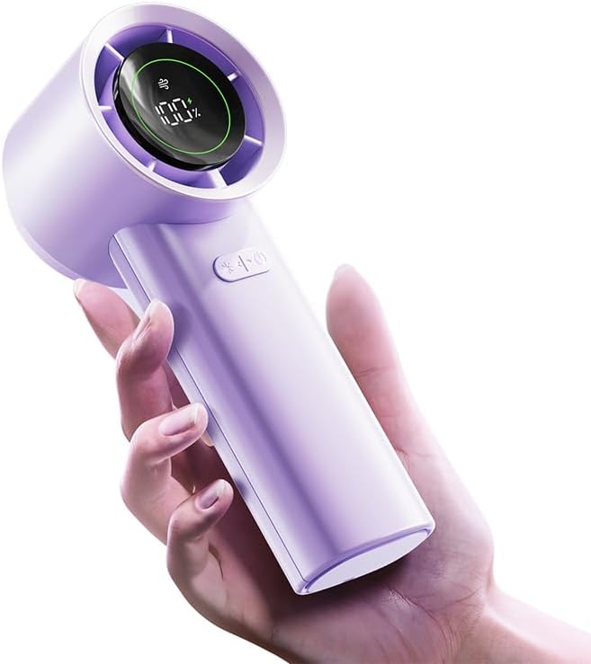 MUXNW Mini Turbo Jet Fan: Portable Small Pocket Handheld Personal Rechargeable Battery Operated USB Charger Keeping Cool In Hot Weather For Travel Beach(purple)