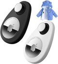 for Airtag Holder for Kids Baby Toddler Hidden 2 Pack GPS Tracker Case, Anti-Removal for Airtag Silicone Case with Safety Pins, Suitable for Children, Elderly, Pets, Backpack, Luggage (Black+White)