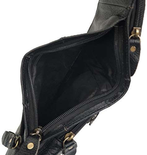 Leather Sling Bag Crossbody Backpack for Men Women Travel Outdoor Sports Hiking Camping Shoulder Chest Day Pack Daypack