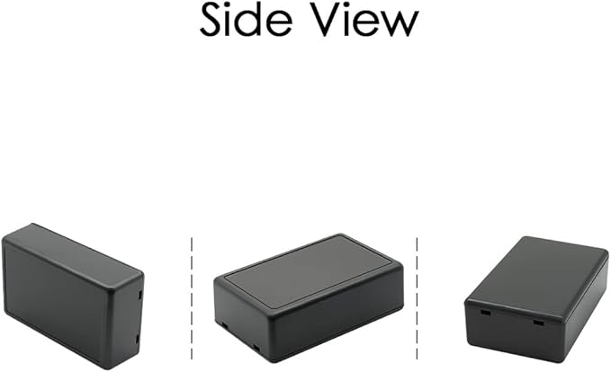 LeMotech 5 Pieces Plastic Project Boxes Junction Case for Electronic Project, Black 3.1 x 2.0 x 1.0 inch (80 x 50x 26 mm)