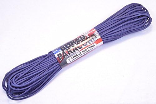 BORED? PARACORD! 550 lb Paracord – Ideal for Crafting, DIY Projects, Camping, Military & Active Outdoors – 300+ Colors – Tactical Parachute Cord Type III – Strong - Navy Blue 50 Feet