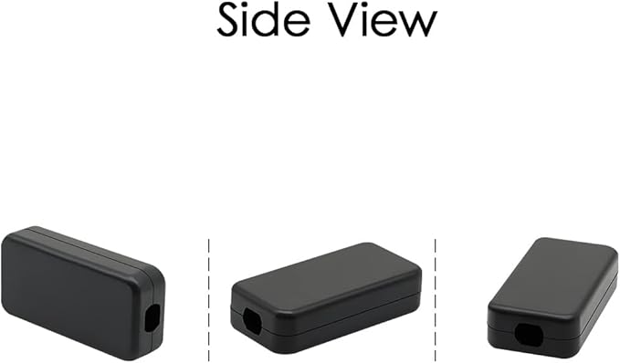 LeMotech Project Box 10 Pieces ABS Plastic Electrical Project Case Small Junction Box for Electronics Black 1.6 x 0.8 x 0.4 inch (40 x 20 x 11 mm)