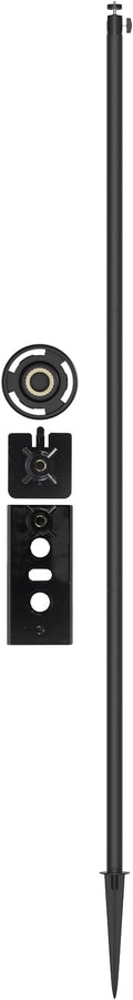 Adjustable Security Camera Ground Stake Mount 16"-48" Height, 360° Swivel, Compatible with Ring, Blink, Arlo, Eufy, Wyze, Google Nest, SimpliSafe (Black)