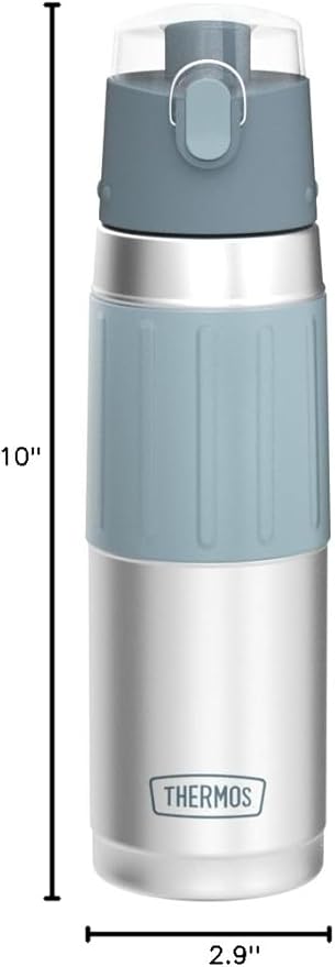 THERMOS Stainless Steel Hydration Bottle, 18 Ounce, Gray