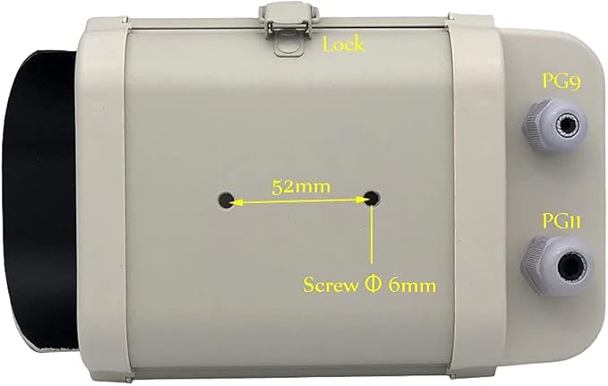 OwlCat 6inch Security CCTV Camera Housing Case Clear Glass Without Lens Cutout Surveillance Shell Outdoor Waterproof Enclosure Aluminium Alloy Cover, 240mm x 135mm x 100mm, 6006A
