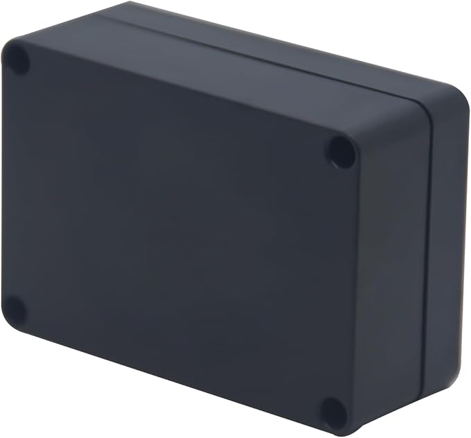 Project Box IP65 Waterproof Junction Box ABS Plastic Black Electrical Boxes DIY Electronic Project Case Power Enclosure 3.3 x 2.3 x1.3 Inch(83 x 58 x 33)