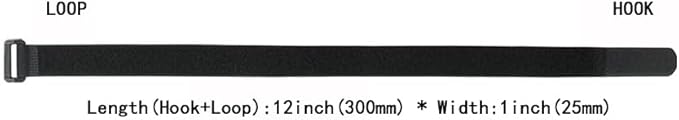 20 Pack (12 x 1 Inch) Reusable Fastening Cable Ties and Cable Straps,Adjustable Multi-Purpose Hook and Loop Straps Nylon Cable Ties Organizer Fastener Management Wire Straps