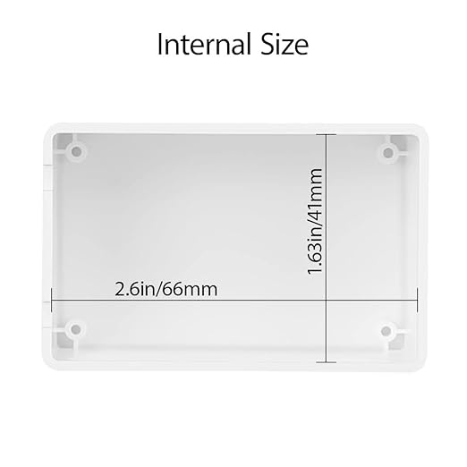 LeMotech Project Box 10 Pieces ABS Plastic Electrical Project Case Small Junction Box for Electronics White 2.76 x 1.77 x 1.14 inch (70 x 45 x 29 mm)