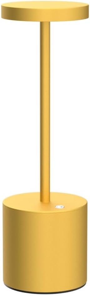 TBBGA LED Cordless Table Lamps Set of 2,5000 mAh Rechargeable Table lamp,3 Color Stepless Dimming Portable Outdoor Table Lamp,Table Light for Party/Restaurant/Cafe/Patio.(Gold)