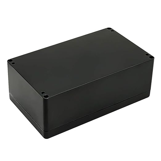 LeMotech Project Box ABS Plastic IP65 Waterproof Dustproof Electrical Junction Box Outdoor Enclosure for Electronics Black 7.87 x 4.72 x 2.95 inch (200 x 120 x 75 mm)(Pack of 2)