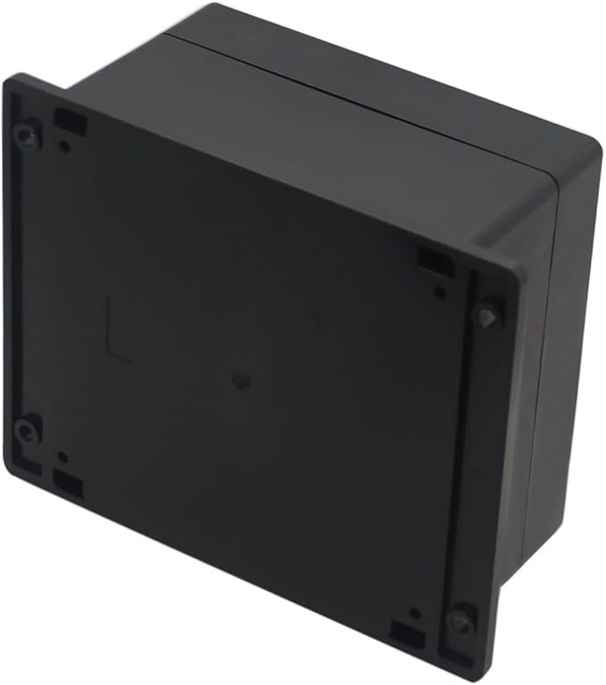 Project Box ABS Black Electrical Boxes IP65 Outdoor Waterproof Box Electronic Junction Box Fixed Ear Power Enclosure with Cable Glands for DIY Project 6.3 x 6.3 x 3.54 inch (160x160x90mm)