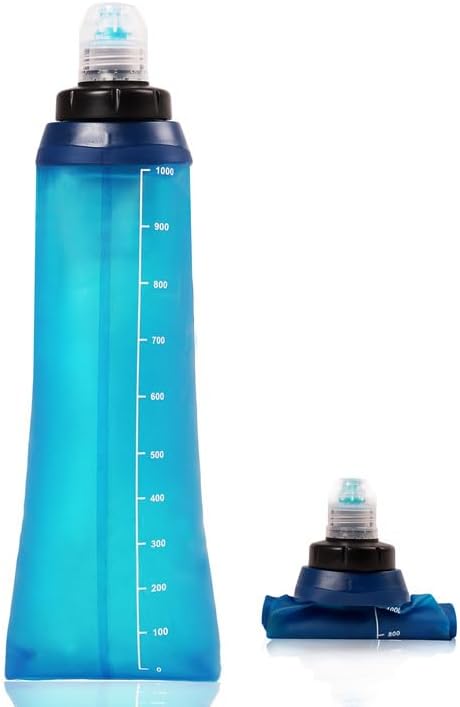 Portable 1.0L Water Fiter, Outdoor Water Filter Backpacking, Collapsible Hiking Water Filter, Water Filter Camping，Water Backpack For Travrling（Blue）