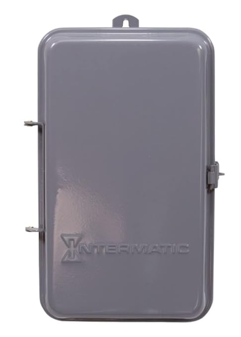 Intermatic 2T511Ga Electrical Box, 5 1/2" X 9 3/8" X 3 5/8" Steel Indoor/Outdoor Enclosure - Gray