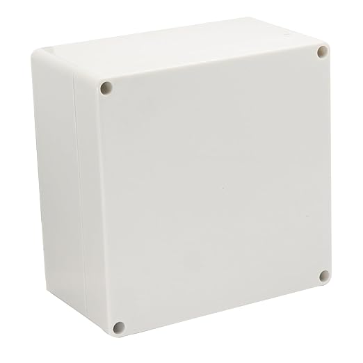 Project Box IP65 Waterproof Junction Box ABS Plastic Electrical Boxes DIY Electronic Project Case Power Enclosure White 6.30x6.30x3.54 inch (160 x 160 x90 mm)
