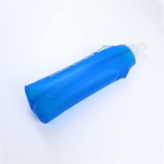 Collapsible Water Bottle, BPA-Free Collapsible Soft Flask Foldable Water Bottle for Running Hiking Cycling Climbing Travel (500ML)